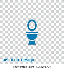 toilet vector icon on an abstract background
