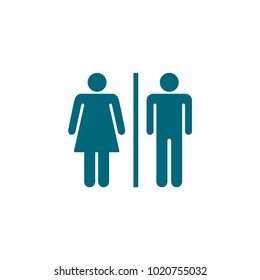 toilet vector icon, people icon in trendy flat style