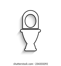 Toilet - vector icon with shadow