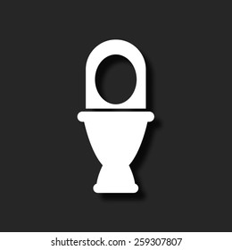 Toilet    - vector icon with shadow