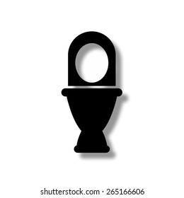 Toilet   - vector icon with shadow