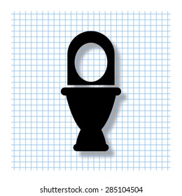 Toilet  - vector icon with shadow