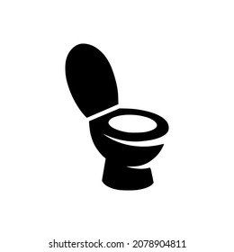 Vektorsymbol der Toilette: einfaches Design perfekt für alle Projekte, hochwertige Vektorsymbole im schwarzen Stil