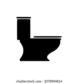 Icono vectorial del inodoro diseño simple perfecto para todos los proyectos iconos vectoriales de estilo negro de alta calidad