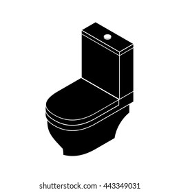 Toilet vector icon for web and mobile. Flat style.