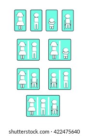 TOILET - vector ICON whit background color