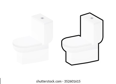 toilet vector illustration