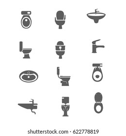 Toilet Vector Illustration Stock Vector (Royalty Free) 622778819 ...