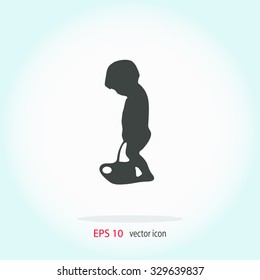 Toilet Vector Illustration. Men
