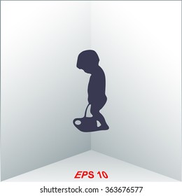 Toilet Vector Illustration. Men