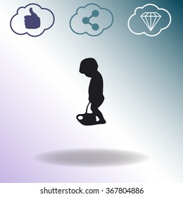 Toilet Vector Illustration. Men