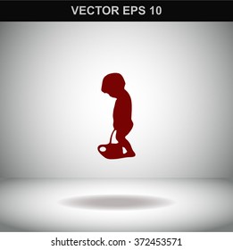 Toilet Vector Illustration. Men