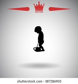 Toilet Vector Illustration. Men