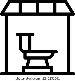 toilet Vector illustration on a transparent background. Premium quality symmbols. Thin line vector icons for concept and graphic design.