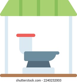 toilet Vector illustration on a transparent background. Premium quality symmbols. Line Color vector icons for concept and graphic design. 
