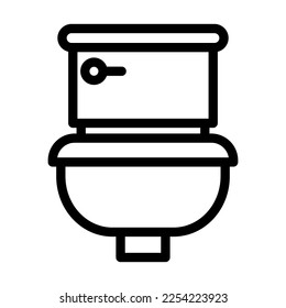 Toilet Vector Line Icon Design