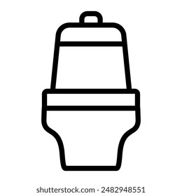 Toilet Vector Line Icon Design