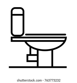 Toilet Vector Outline Icon Stock Vector (Royalty Free) 763773232 ...