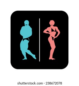 Toilet vector sign