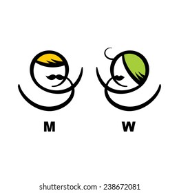 Toilet vector sign