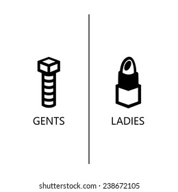 Toilet vector sign