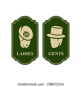 Toilet vector sign