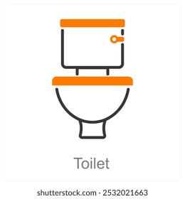 Toilet and washroom icon concept