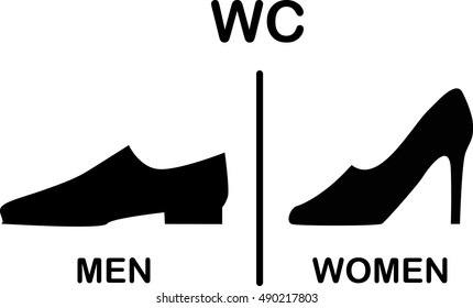 Toilet, WC sign. Vector illustration.