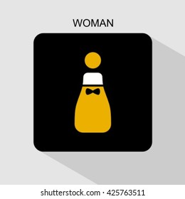 toilet wc symbol vector icon beer woman