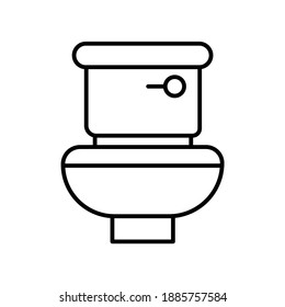 Toilet Wc Washroom Line Icon Stock Vector (Royalty Free) 1885757584 ...