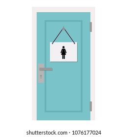 Toilet women cartoon vector. free space for text. wallpaper. background.