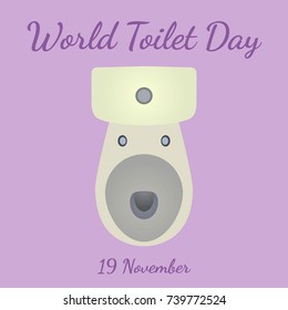 Toilet. World toilet day. Flat vector stock illustration