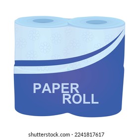 Toilete paper rolls package. vector