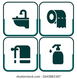 Toiletries icon, toiletries symbol, bathroom, sign toiletries
