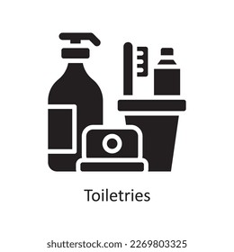 Toiletries  Vector Solid Icon Design illustration. Grocery Symbol on White background EPS 10 File