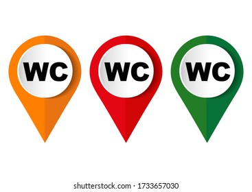 Toilets icon on a white background. Vector illustration