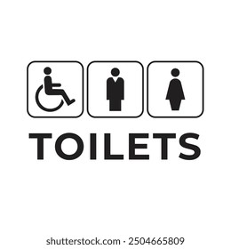 Toilets sign and symbol design template