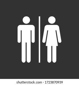 Toilets Vector Icon Male Female Toilet Stock Vector (Royalty Free ...