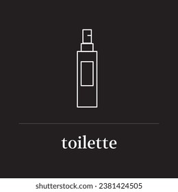 toilette bottle icon Vector Design Illustration. EPS 10 Editable file