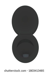 Vista frontal del asiento del tocador. vector