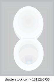 Die Vorderseite des Toilettensitzes. Vektorgrafik