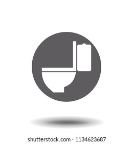 toilet/wc icon vector bathroom