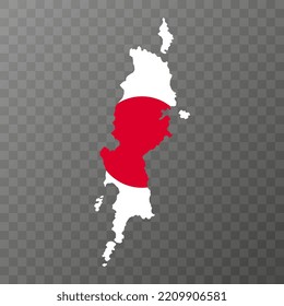 Tokashiki island, Kerama map. Vector illustration
