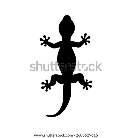 Tokay gecko silhouette vector flat illustration design. Stock photo © 
