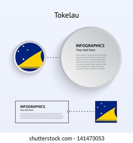 Tokelau Country Set of Banners on gray background for Infographic and Presentation. Vector illustration.