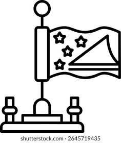 Design de ícone de estilo preenchido Tokelau