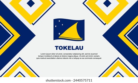 Plantilla de diseño de fondo abstracto de la bandera de Tokelau. Ilustración vectorial del Día de la Independencia de Tokelau. Día de la Independencia de Tokelau
