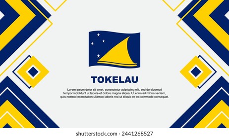 Plantilla de diseño de fondo abstracto de la bandera de Tokelau. Ilustración vectorial del Día de la Independencia de Tokelau. Antecedentes de Tokelau