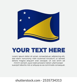 Tokelau Flag Banner Background Template