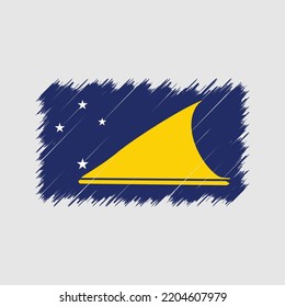 Tokelau flag brush strokes painted 